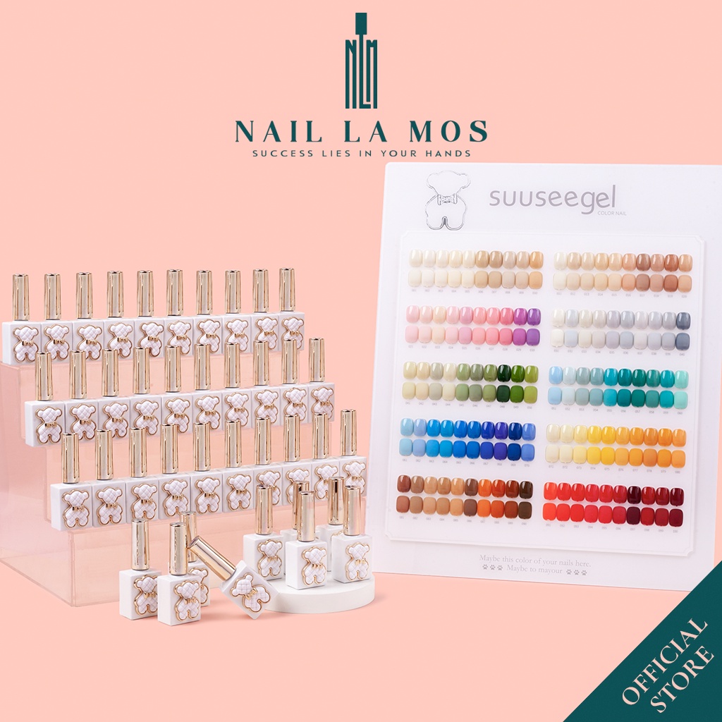 Set sơn gel Suuseegel cao cấp 100 màu chính hãng - Bộ sơn gấu sang chảnh tặng kèm bảng màu mica rất đẹp