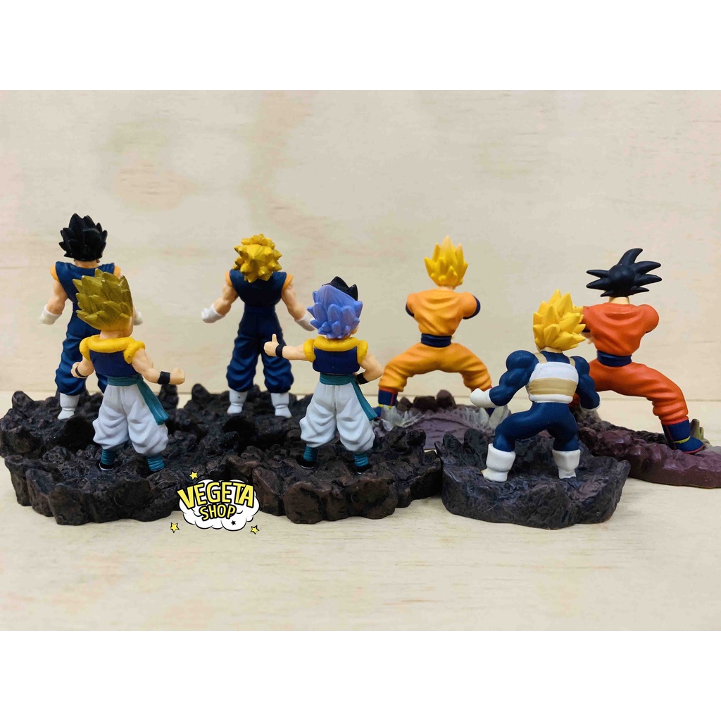 Mô hình Dragon Ball - Son Goku Vegeto Vegeta Gotenks Super Saiyan SSJ - Chính hãng Bandai - Cao 6~8cm