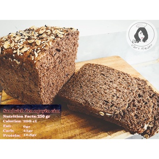 BÁNH MÌ ĐEN NGUYÊN CÁM  VanFood healthy Eat Clean không đường hay tinh bột trắng