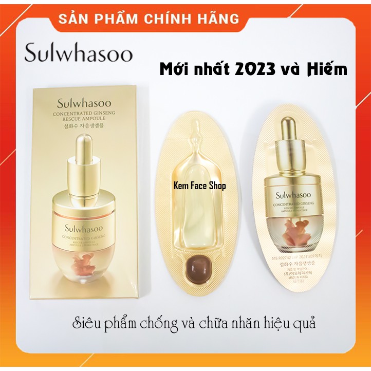 Tinh chất nhân sâm cô đặc giải cứu làn da Sulwhasoo Concentrated Ginseng Renewing Ampoule sample 3.5 grams