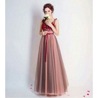 Đầm maxi dạ hội maxi cổ tim