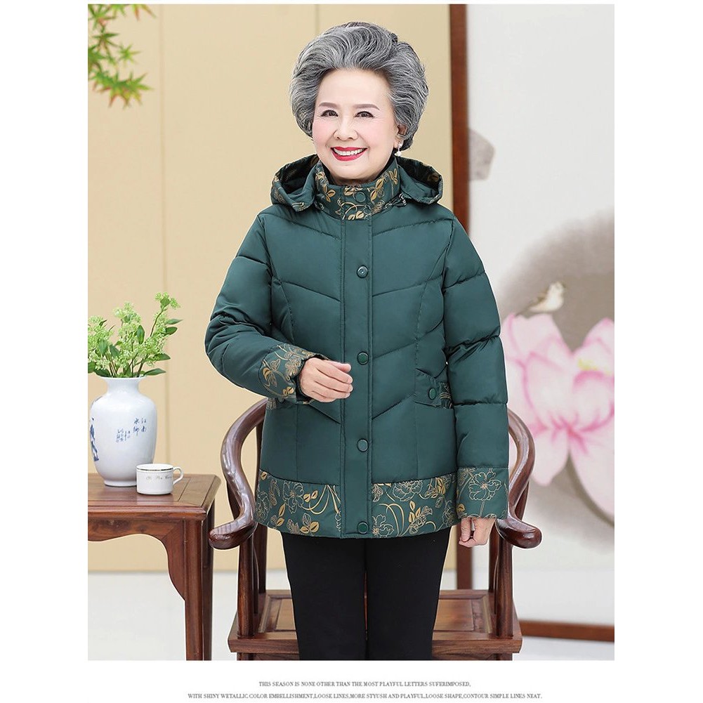 Áo phao cho nữ trung tuổi, Áo khoác mua đông cho người già, áo khoác ba lớp cực ấm AR42 | BigBuy360 - bigbuy360.vn