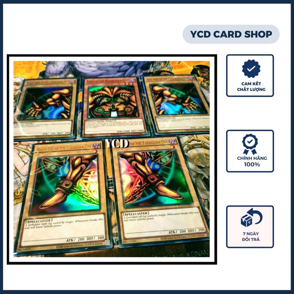 Thẻ bài yugioh chính hãng Set 5 mảnh Exodia –Ultra rare
