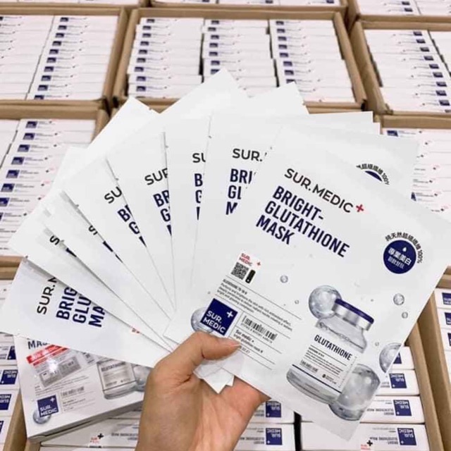 Mặt Nạ Dưỡng Trắng Chuyên Sâu 10 miếng SUR MEDIC BRIGHT CHÍNH HÃNG,mặt nạ chính hãng hàn quốc chuyên làm trắng sáng da