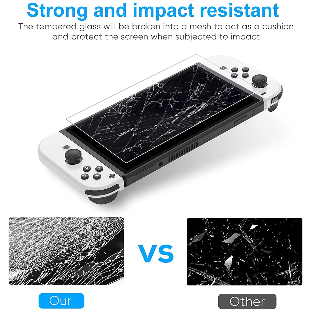 Kính cường lực siêu mỏng HD chống trầy dành cho máy chơi game Nintendo Switch OLED 2021
