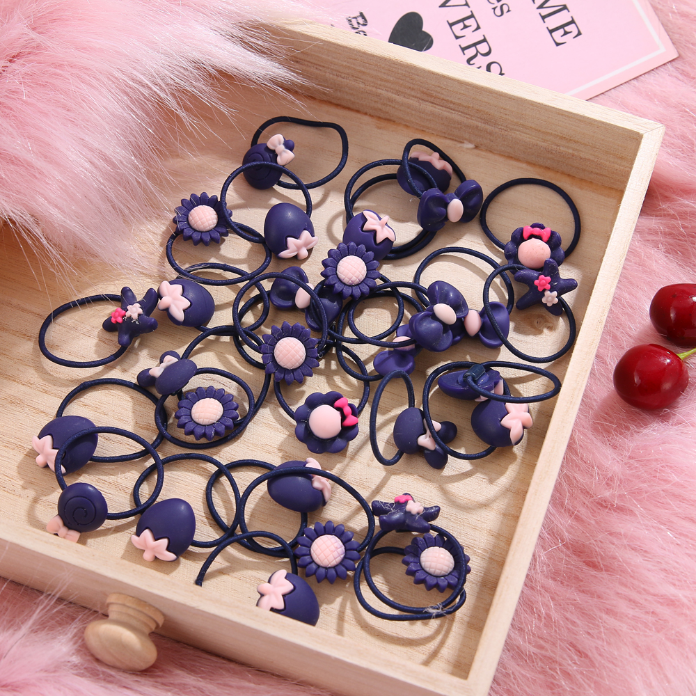 Set 30 / 100 / 1000 Dây Buộc Tóc Xinh Xắn Dành Cho Bé Gái