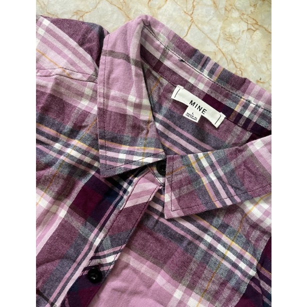 Áo Sơmi MINE Dư Xịn 2 Màu Caro Size M L
