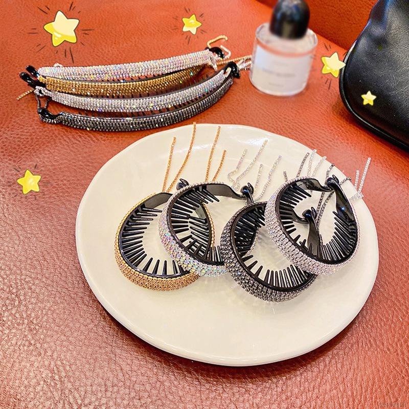 Kẹp tóc đính đá lấp lánh thời trang cho nữ