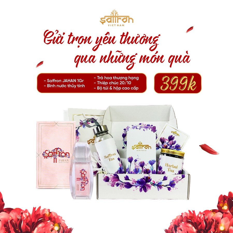 Set quà tặng Saffron ý nghĩa thiết thực tặng nhân viên, đối tác, mẹ, vợ chồng, người yêu