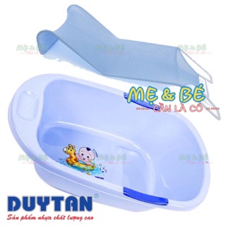 COMBO CHẬU TẮM KÈM LƯỚI TẮM CHO BÉ SƠ SINH NHỰA DUY TÂN
