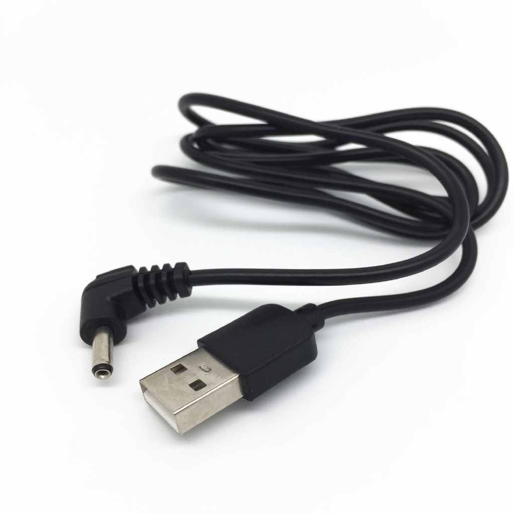 Cáp Chuyển Đổi Usb A Sang Dc 3.5 mm / 1.35 mm 5 Volt Dc Dài 100cm 3 Feet Đen