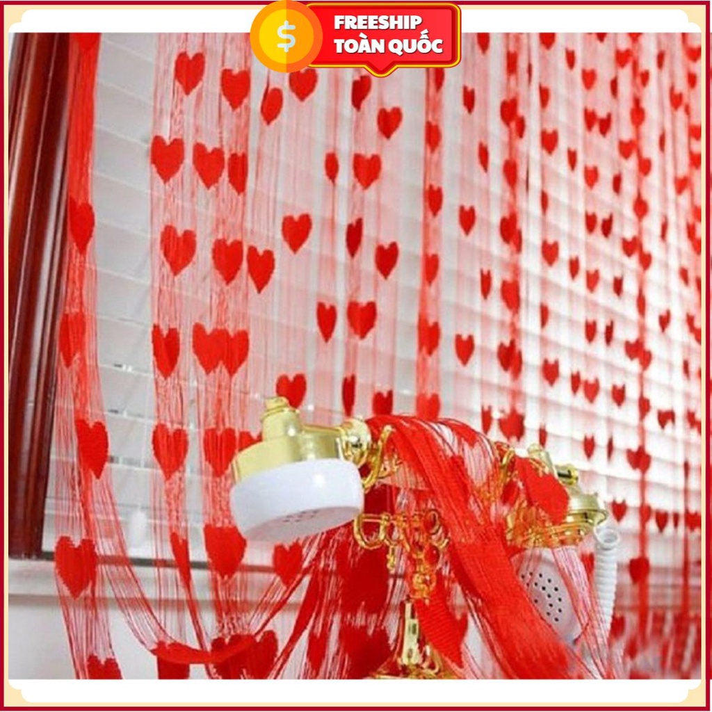 Rèm Cửa Phòng Tắm - Rèm Cửa Sổ - Cử Phòng - Vải Lưới Trái Tim - Romantic - Chọn Màu