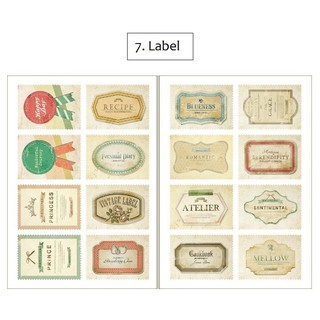 Set 16 sticker tem vintage cực xinh