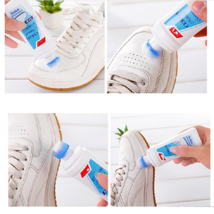 Chai tẩy trắng giầy đa năng tiện lợi - Chai tẩy giày, tẩy vết ố vàng trên giày, vệ sinh giày (PLAC01)