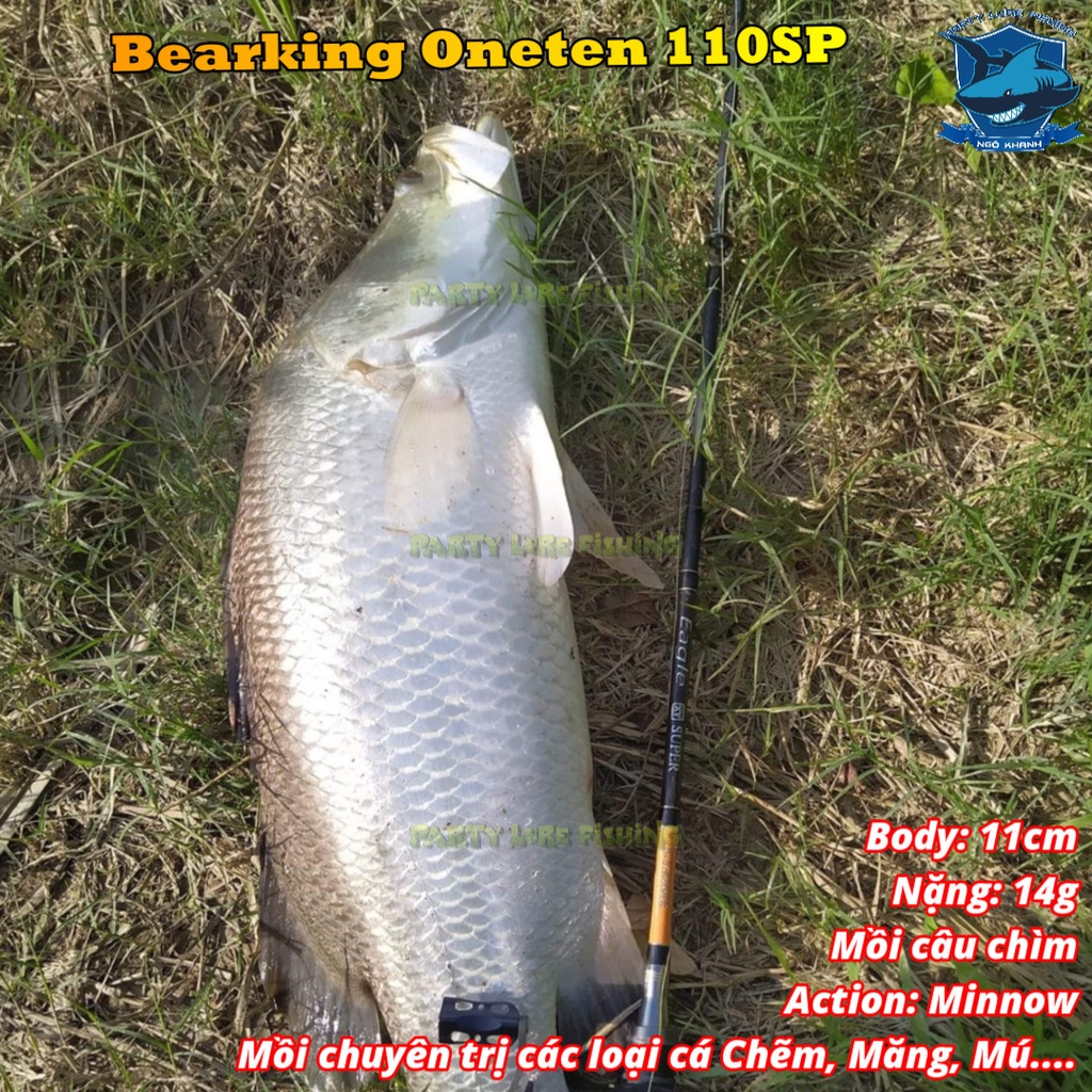Mồi câu cá Bearking Oneten 110SP, mồi lure cá chẽm, măng, mú...
