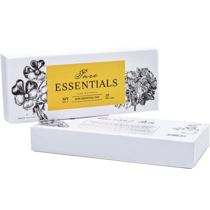 Set 6 chai tinh dầu xông phòng 100% tự nhiên Pure Aroma Essential oils 10ml/chai USA