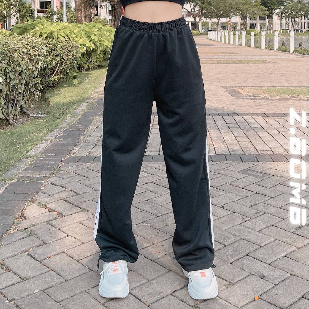 Quần Thể Dục 3 Sọc Nam Nữ Quần Jogger Ống Rộng Rút Dây Unisex Quần Joger Quần Joker ZBOMB | BigBuy360 - bigbuy360.vn