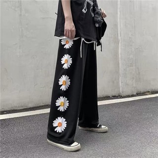 UNISEX - QUẦN HOA CÚC - QUẦN ULZZANG - CARTOON PANT - QUẦN ULZZANG ỐNG RỘNG - QUẦN THUN SUÔNG ỐNG RỘNG