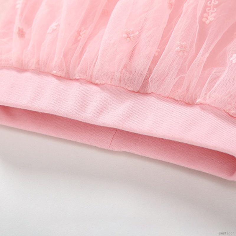 Quần legging cotton giả váy phối ren phong cách Hàn Quốc xinh xắn cho bé gái