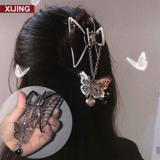 Kẹp tóc bằng kim loại hình cánh bướm xinh xắn