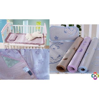 (Trả giá 100k) Chiếu lụa điều hòa 3D kèm gối cho bé yêu