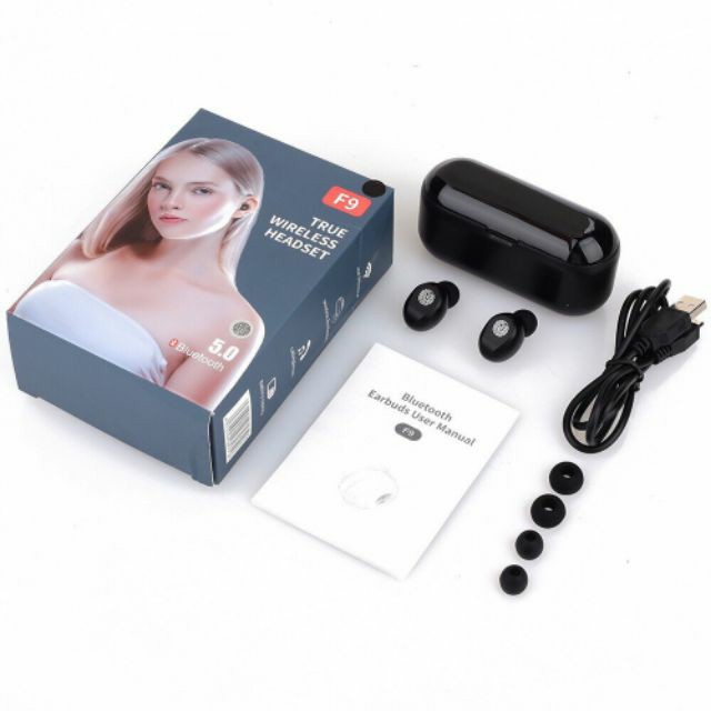 Tai nghe true wireless AMOI F9 | bản QUỐC TẾ | nút cảm ứng | Bluetooth 5.0 | Pin 280 giờ | sạc dự phòng 2020