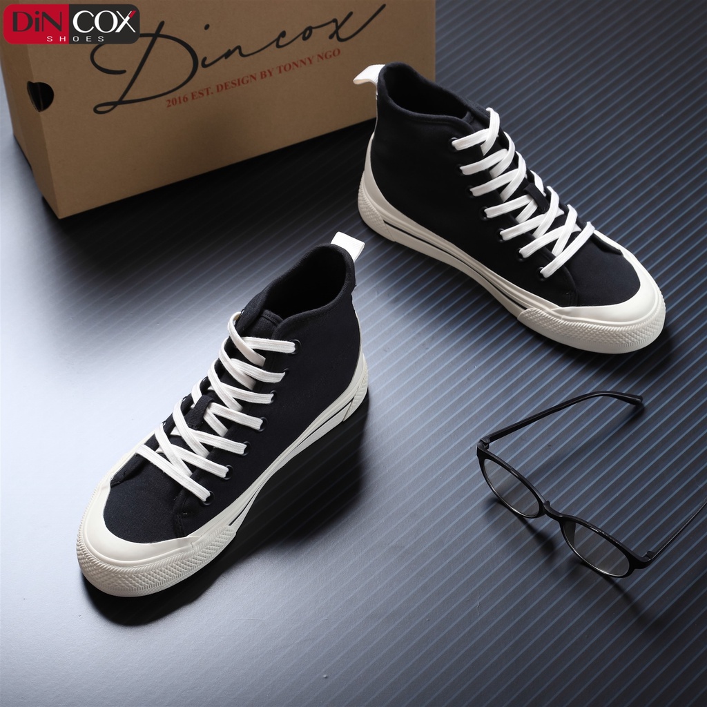 Giày Sneaker Vải Nữ DINCOX D09 Năng Động Cá Tính Black