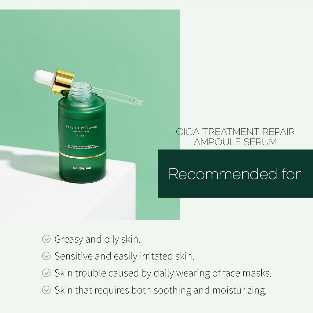 Huyết thanh cao cô đặc Wellderma Cica Treatment Repair Ampoule Serum 50ml