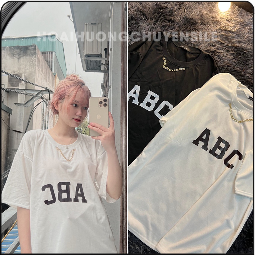 Áo Phông Chữ A.B.C Dây Xích H&H CLOTHES Ảnh Thật Video