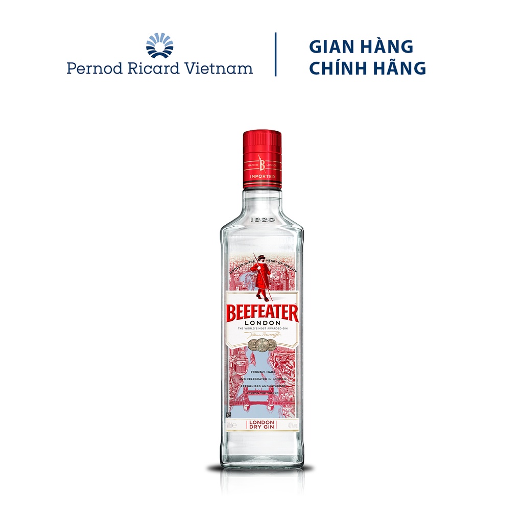 Rượu Gin Beefeater London Dry Gin Nồng Độ Alc 40.0% 700ml Không Kèm Hộp