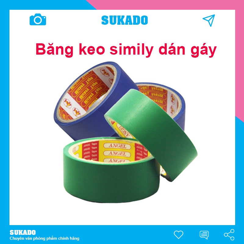 Băng keo Simily 4.8cm siêu dính dán gáy tài liệu Các size SUKADO BANGK01