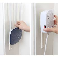 Móc dán tường treo ổ cắm điện, cục wifi Elliver với miếng dán siêu chắc _T24