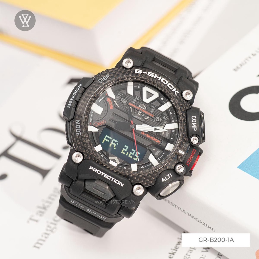 Đồng Hồ Điện Tử Nam Casio G-Shock WATCHSTORE GR-B200-1ADR Thiết Kế Mặt Kính Khoáng 54mm, Vỏ Carbon Và Dây Cao Su Bền Bỉ