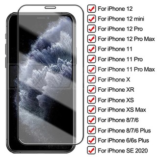 Kính Cường Lực Bảo Vệ Toàn Màn Hình Cho iphone 12 13 14 6 6S 7 8 plus XR X XS 11 pro MAX SE 2020