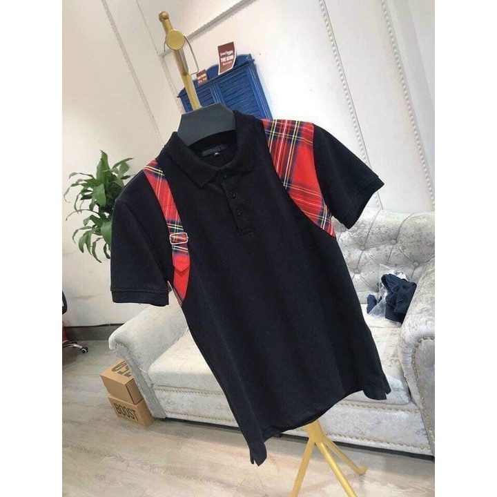 Áo polo nam kẻ lưng 3D PL20 chất liệu cotton thiết kế sang trọng phong cách thời trang quý tộc