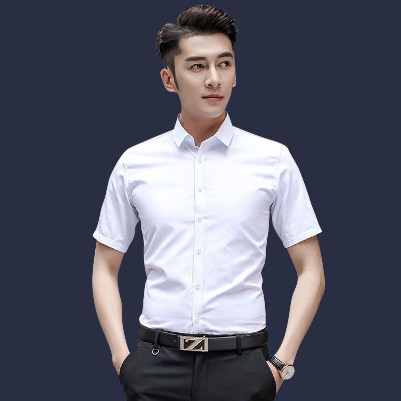 Áo sơ mi nam ngắn tay Mantoni cao cấp, sơ mi nam tay ngắn chất liệu lụa, không nhăn, thoáng mát, thấm hút mồ hôi