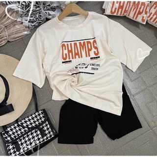 SET ÁO THUN CHAMPS + QUẦN BIKER SHORT