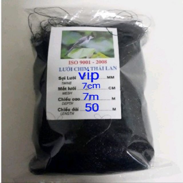 LƯỚI BẪY CHIM CU THÁI LAN 5P, 6P, 7P CAO 6M DÀI 50M