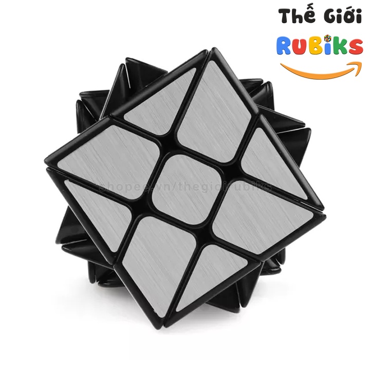 Rubik Gương Windmill Mirror 3x3 MoYu Cube Silver Bạc Magic Rubic Biến Thể.