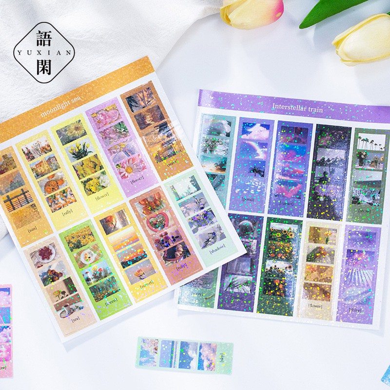 Sticker - Bảng Sticker Cỡ Lớn Ảnh Dán Nghệ Thuật Trang Trí Sổ Tay/ Điện Thoại/ Dán Tường/ Khung Ảnh