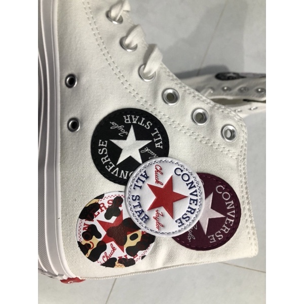 GIÀY CONVERSE: Chuck Taylor All Star Twisted Classic Logo Play ĐỎ, TRẮNG, XANH DƯƠNG