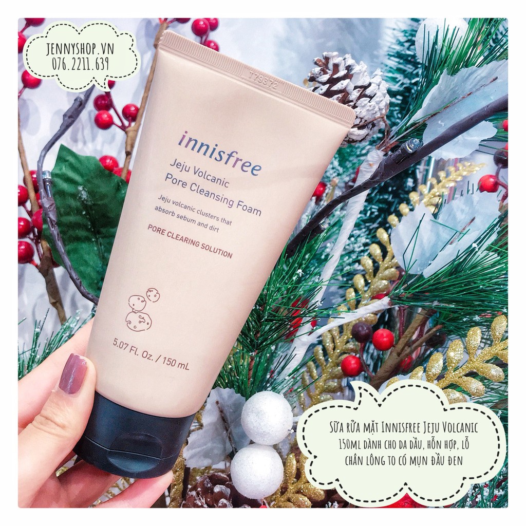 Sữa Rửa Mặt Đất Sét Innisfree Jeju Volcanic Pore Cleansing Foam EX