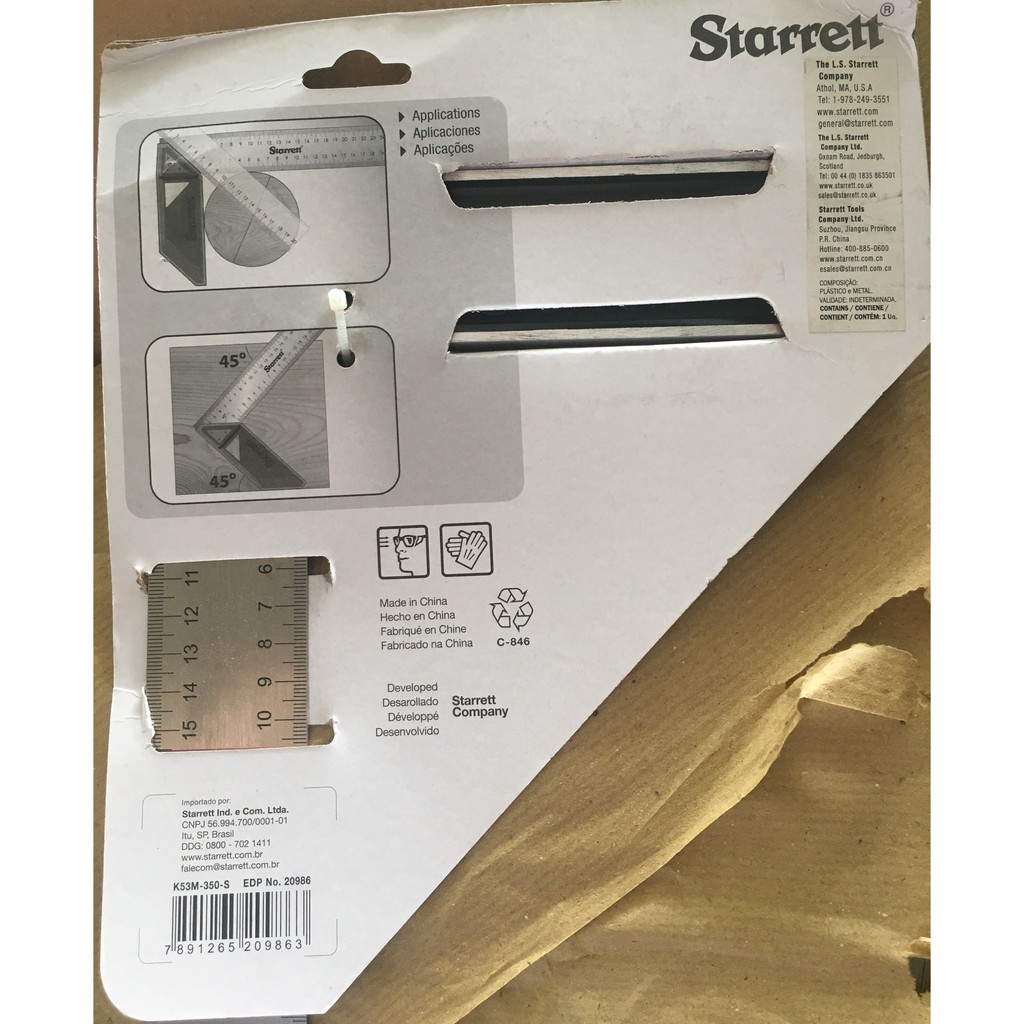 Thước Ê ke vuông starrett