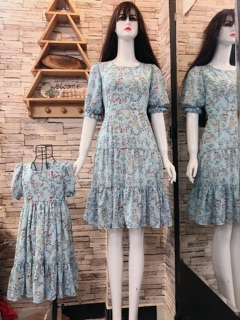 Set mẹ bé voan hoa nhí