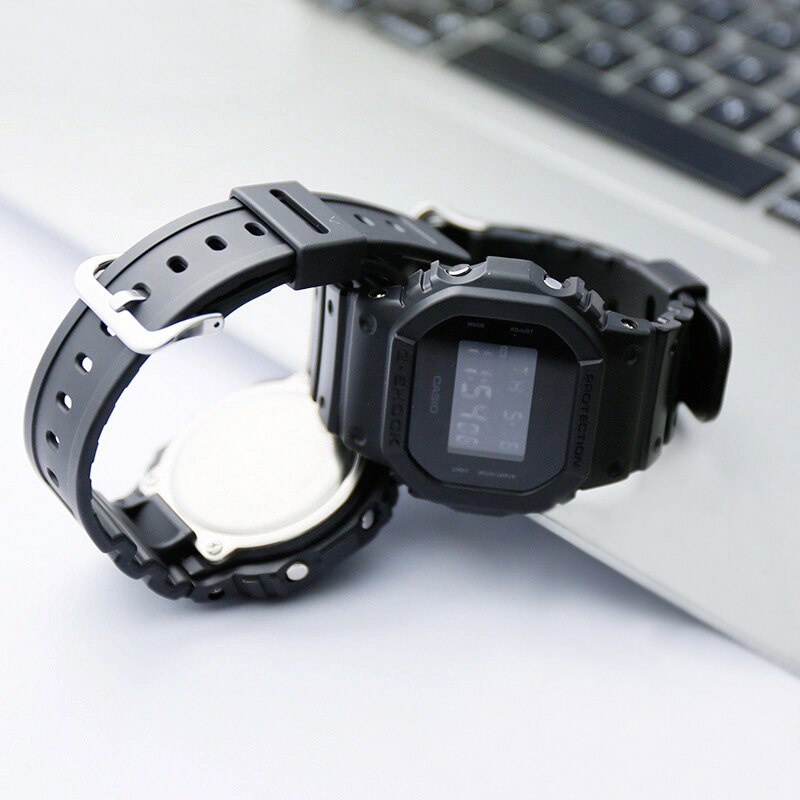 Dây đeo silicone cao su chống thấm nước có gờ kèm logo cho đồng hồ Casio G-SHOCK DW5600 DW-5600/5000 DW-5030/5025