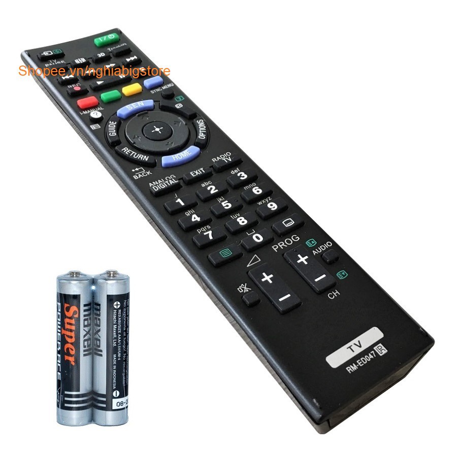 Remote Điều Khiển Tivi SONY Internet Smart TV Bravia RM-ED047 - NowShip, Grab Tp.HCM