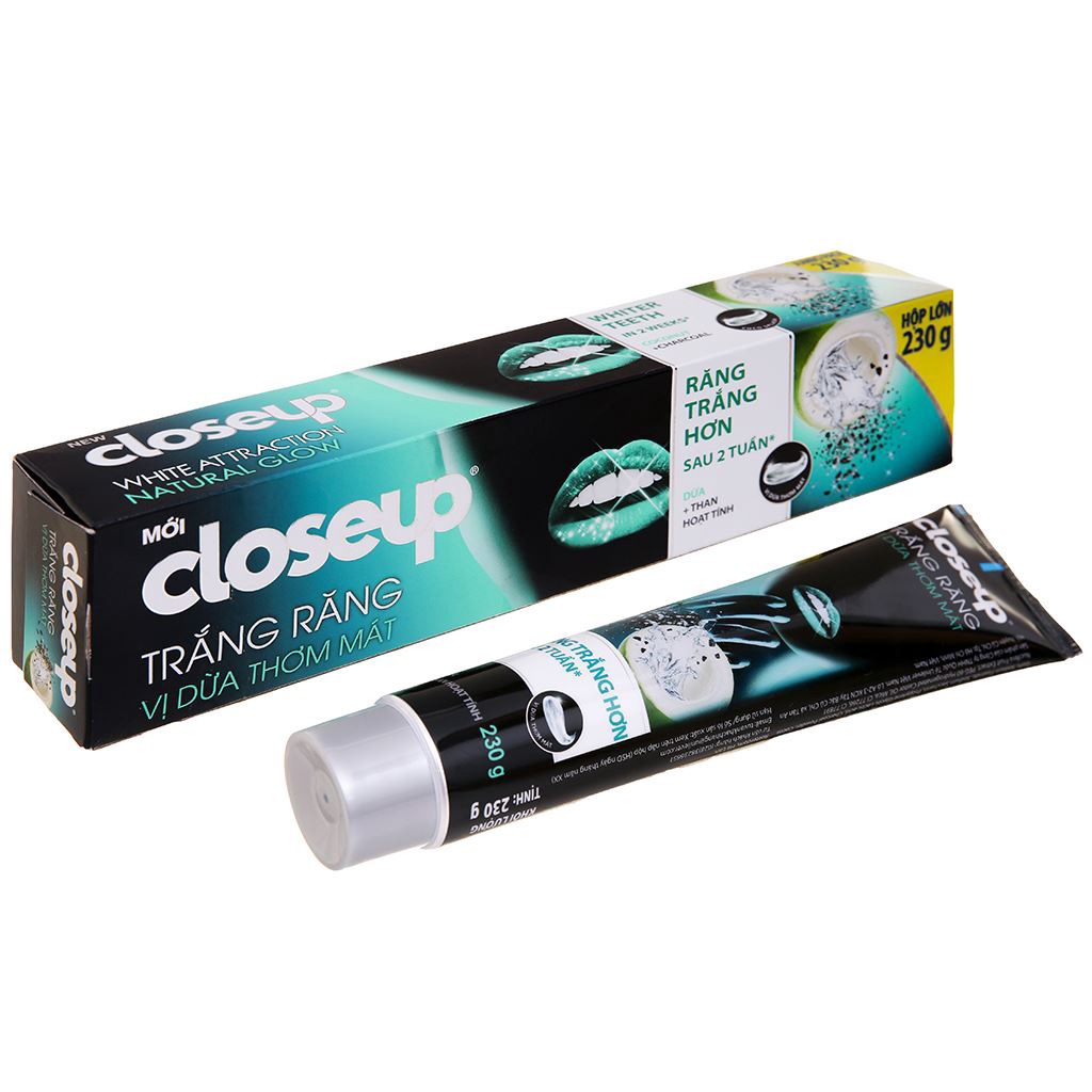 Kem Đánh Răng Closeup Trắng Răng Vị Dừa Thơm Mát hộp to 230g