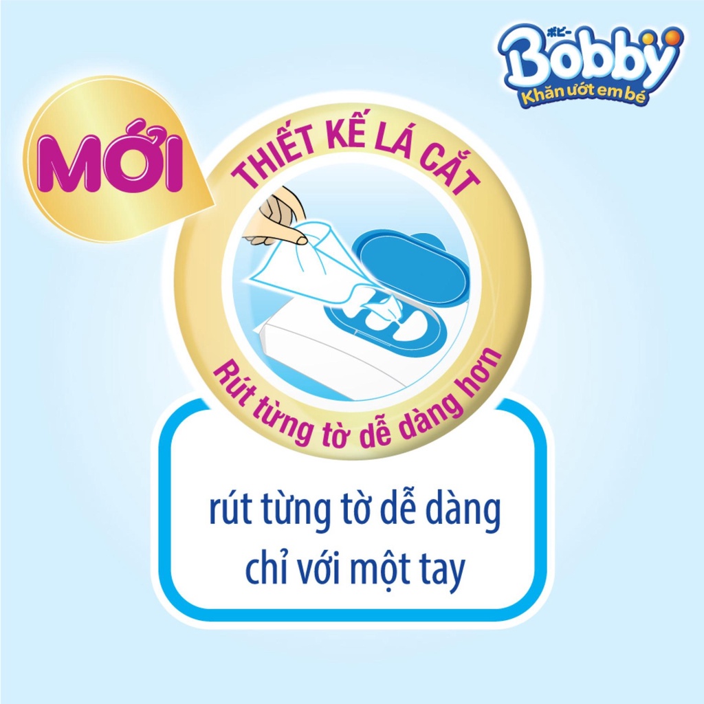 Combo 3 gói khăn giấy ướt Bobby Baby Care Nano bạc không mùi 100 miếng/bịchX3 (3 Tặng 1)