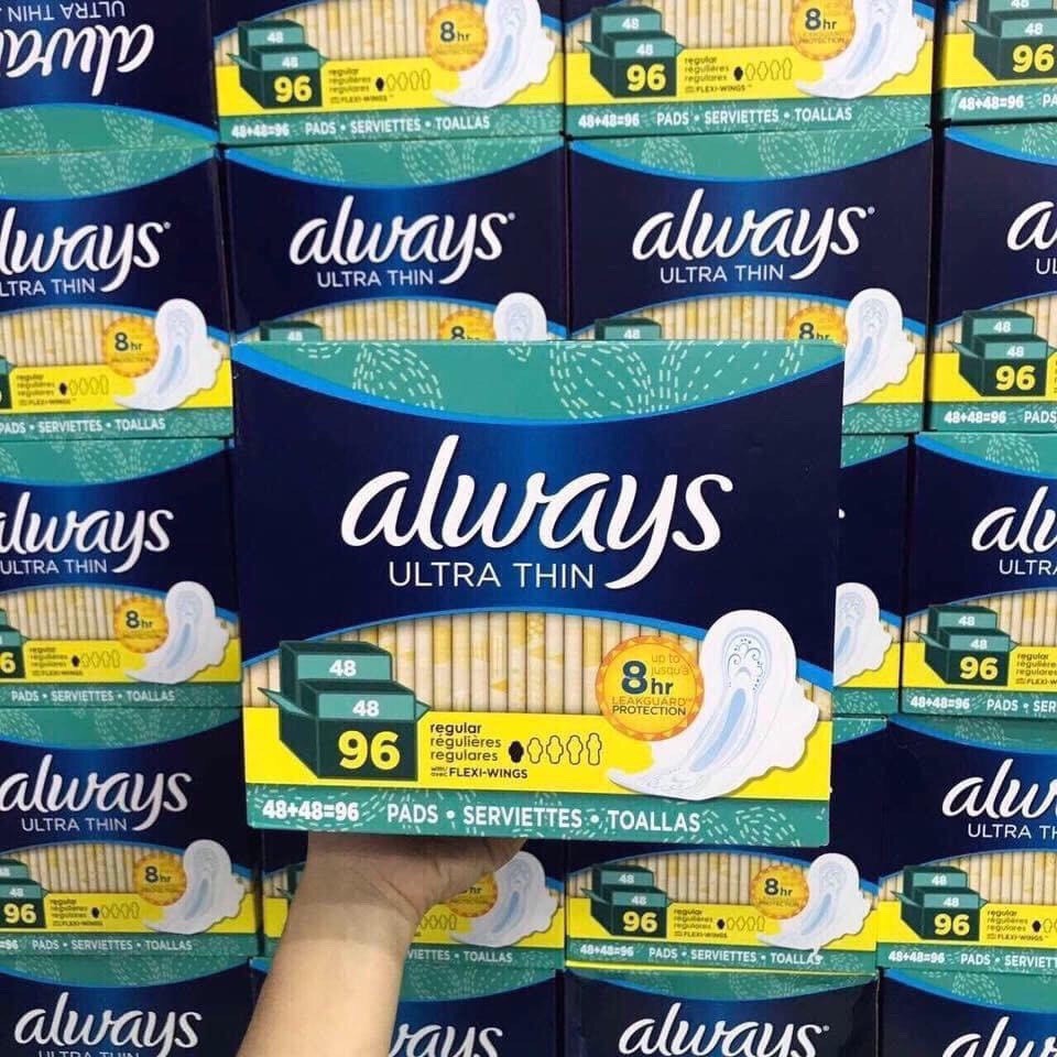 Băng Vệ Sinh Always Ultra Thin Mỹ (96 miếng)