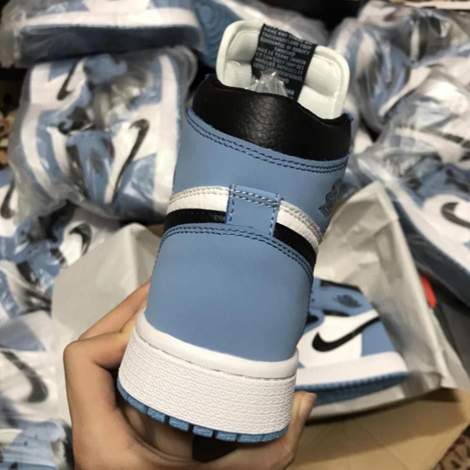 Giày Sneaker Jordan 1 High University Blue, Giày JD1 Cổ Cao Nam Nữ - Hot Trend 2021